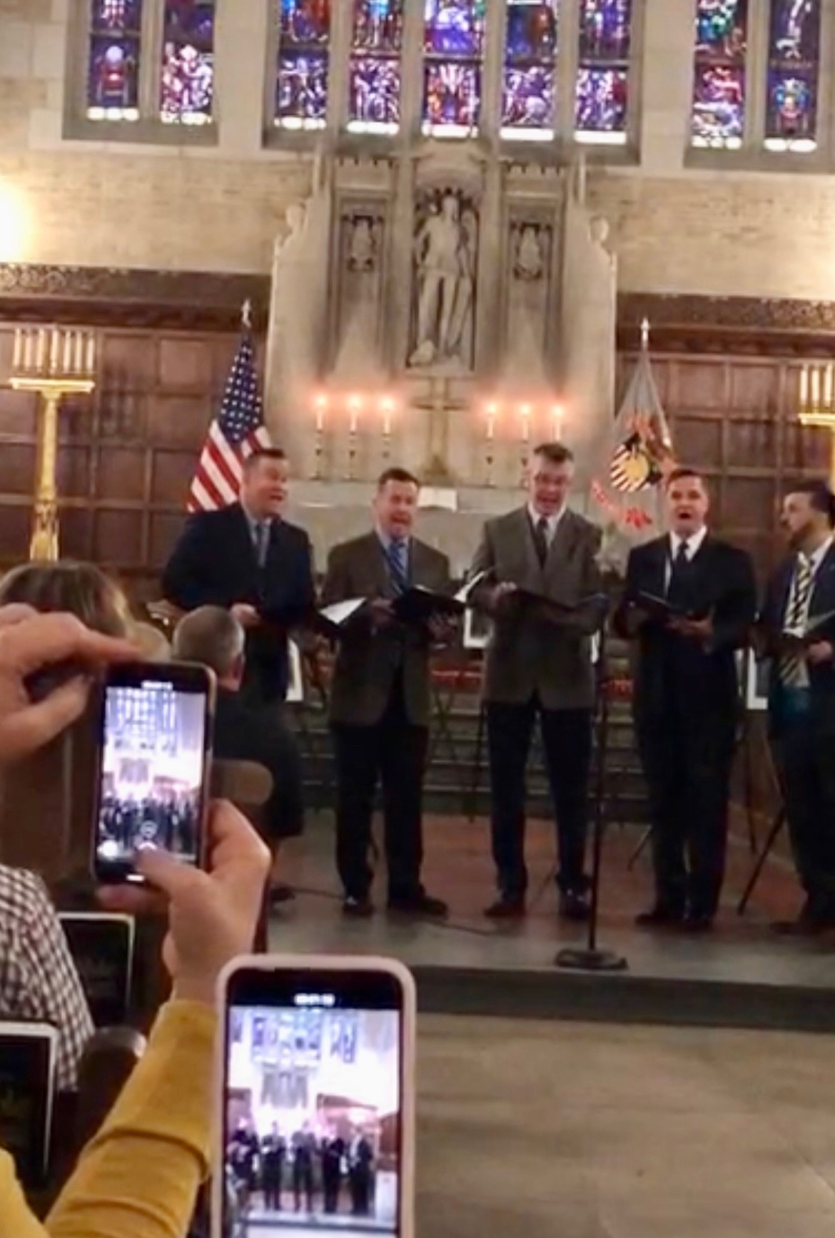 Six Pack performing Duty, Honor, Country in the West Point Cadet Chapel in 2018